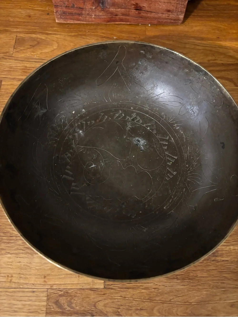 Brass Pedestal Decorative Bowl - Amber Brass Finish